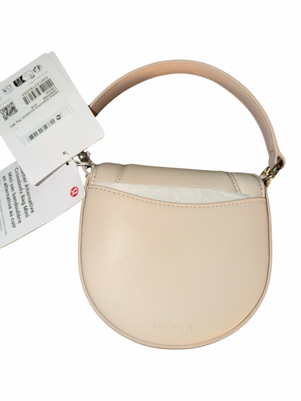 Lululemon Leather Alternative Mini Crossbody Bag Cashew NWT - Picture 2 of 7